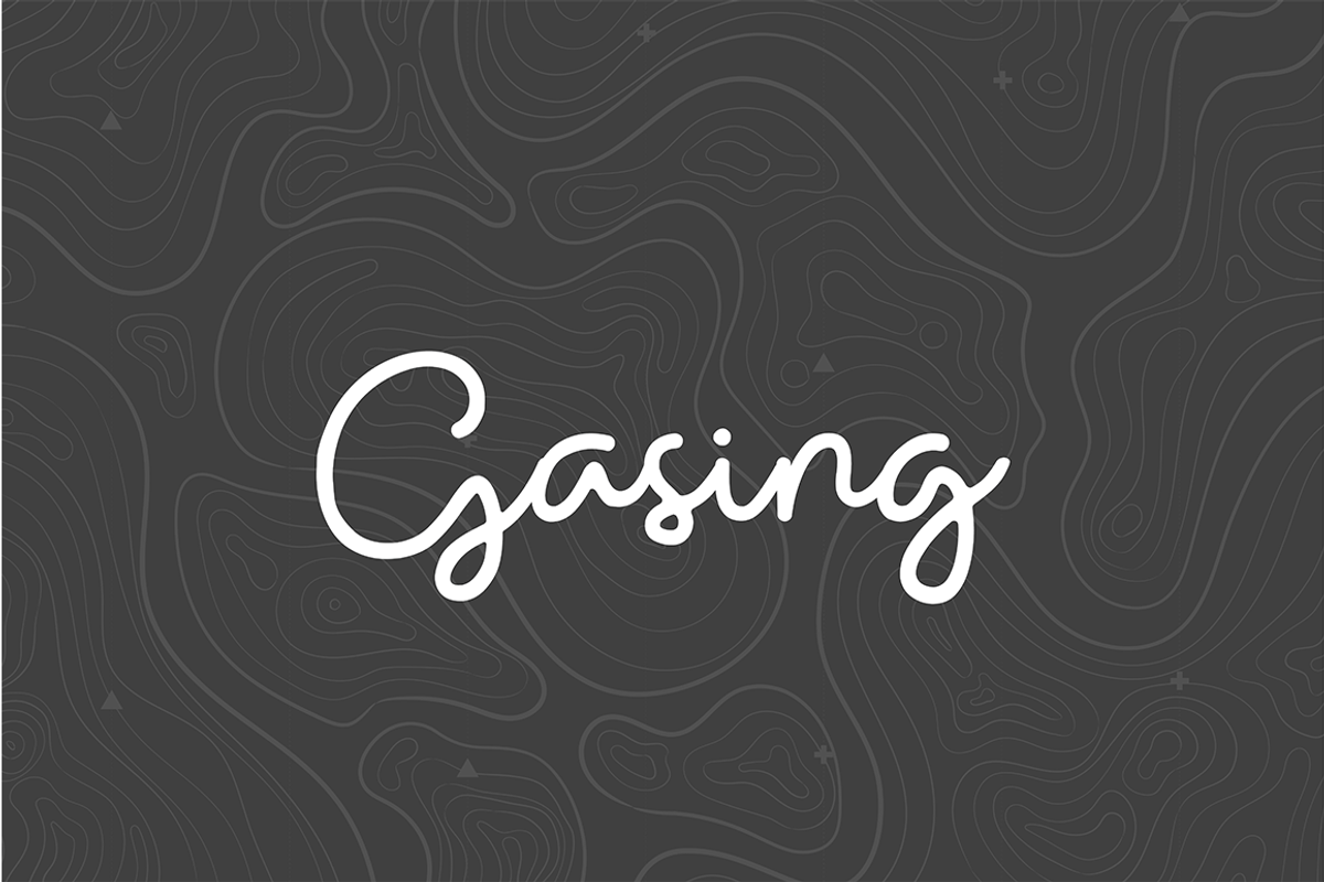 Gasing Monoline Script Font, a Script Font by Grontype (Photo 1 of 7)