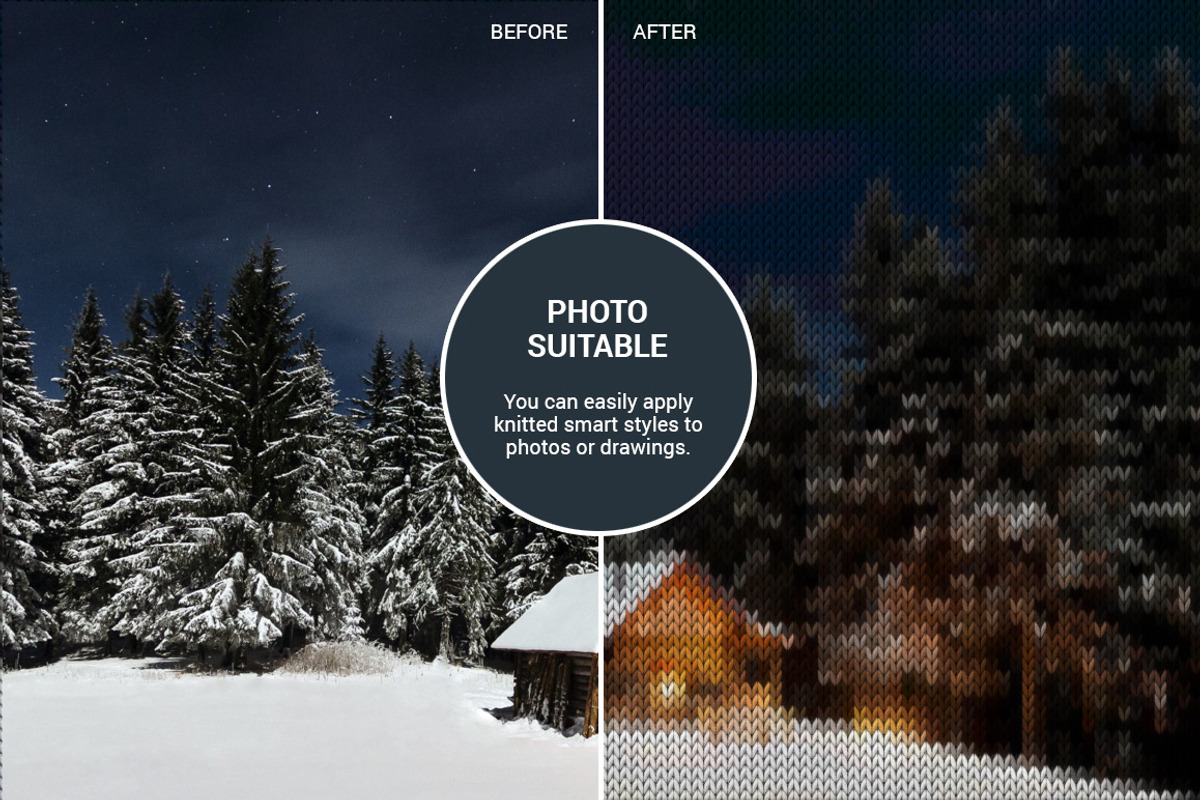 I ♥ Sweaters - Smart Knitted Effect, a Layer Style Add-On by Design as Religion (Photo 5 of 5)
