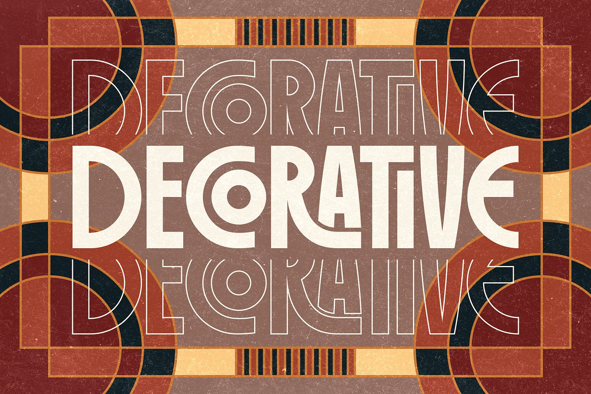 Robinco - Ligature Art Deco Font, a Sans Serif Font by Asenbayu (Photo 3 of 15)