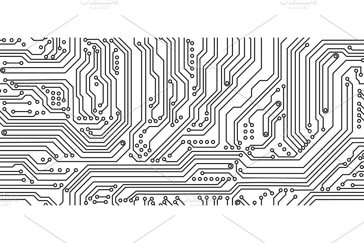 Circuit board pattern, an Object Illustration by Vector Tradition