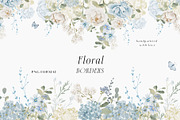 Watercolor Blue White flowers, a Decorative Illustration by Grace Noboa Illustrations (Thumbnail 13 of 14)