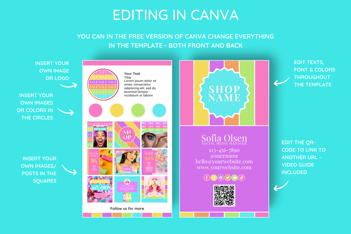 Business Card Template for Business, a Business Card Template by SunshineStudioBoutique (Photo 4 of 10)