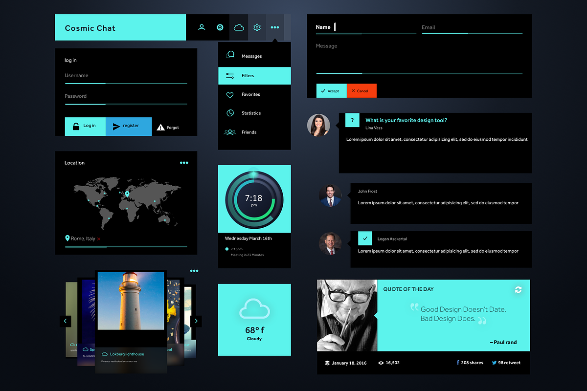 Cosmic Chat • Built in Sketch, a Templates & Theme by Cosmic Motive (Photo 2 of 4)