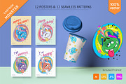 Funny smiling monster. Art., a Decorative Illustration by KENO Mascots (Thumbnail 1 of 6)