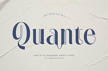 Quante – Artistic Display Serif