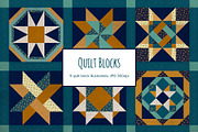 Quilt Block Illustrations, an Illustration by Maggie Stilwell Design (Thumbnail 1 of 9)