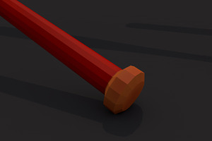 Low Poly Baseball Bats