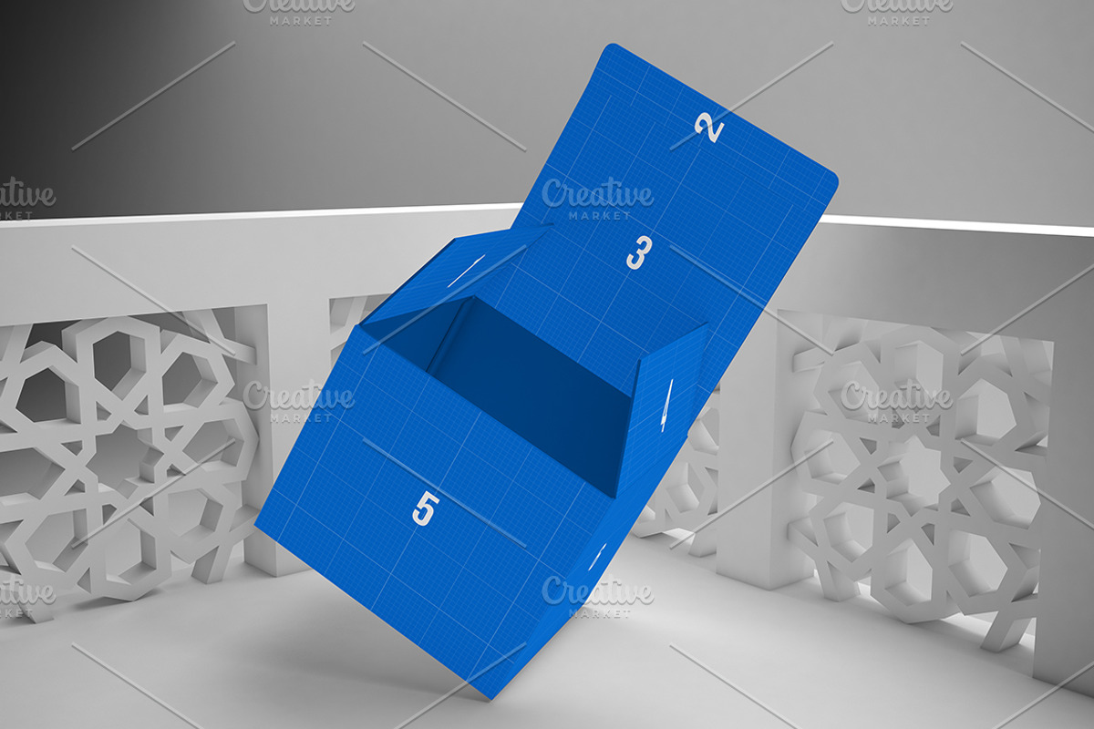 Arabic Box Mockup, a Packaging Mockup by Qaleb Studio