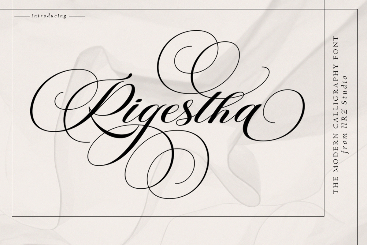 Rigestha Script, a Script Font by Has_rizal (Photo 1 of 13)