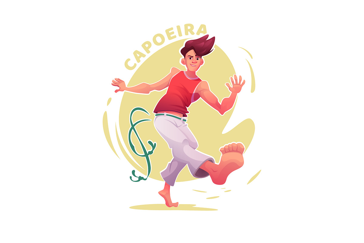 Capoeira action poses, an Illustration by VectorVision (Photo 9 of 13)