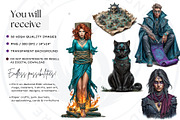 Witch hunters clipart Set, a Person Illustration by ThatsDesignArt (Thumbnail 2 of 10)