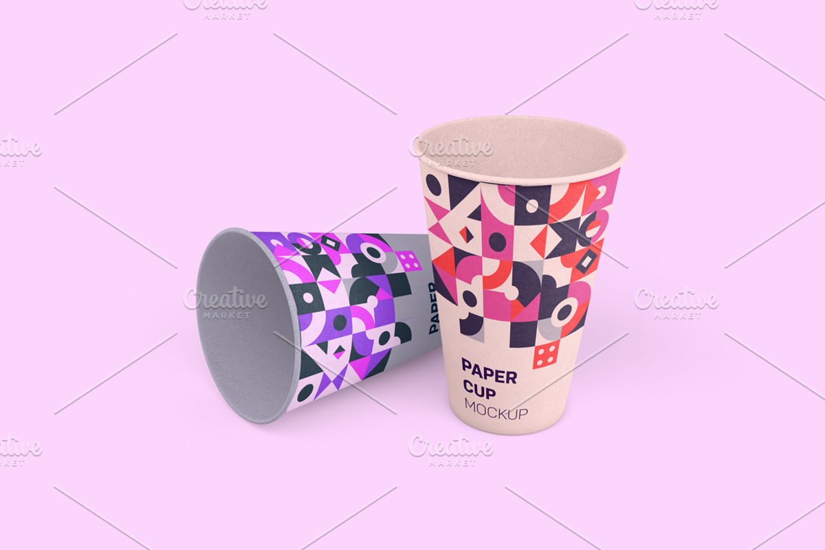 Paper Cup Mockup, a Cups & Container Mockup by Qaleb Studio