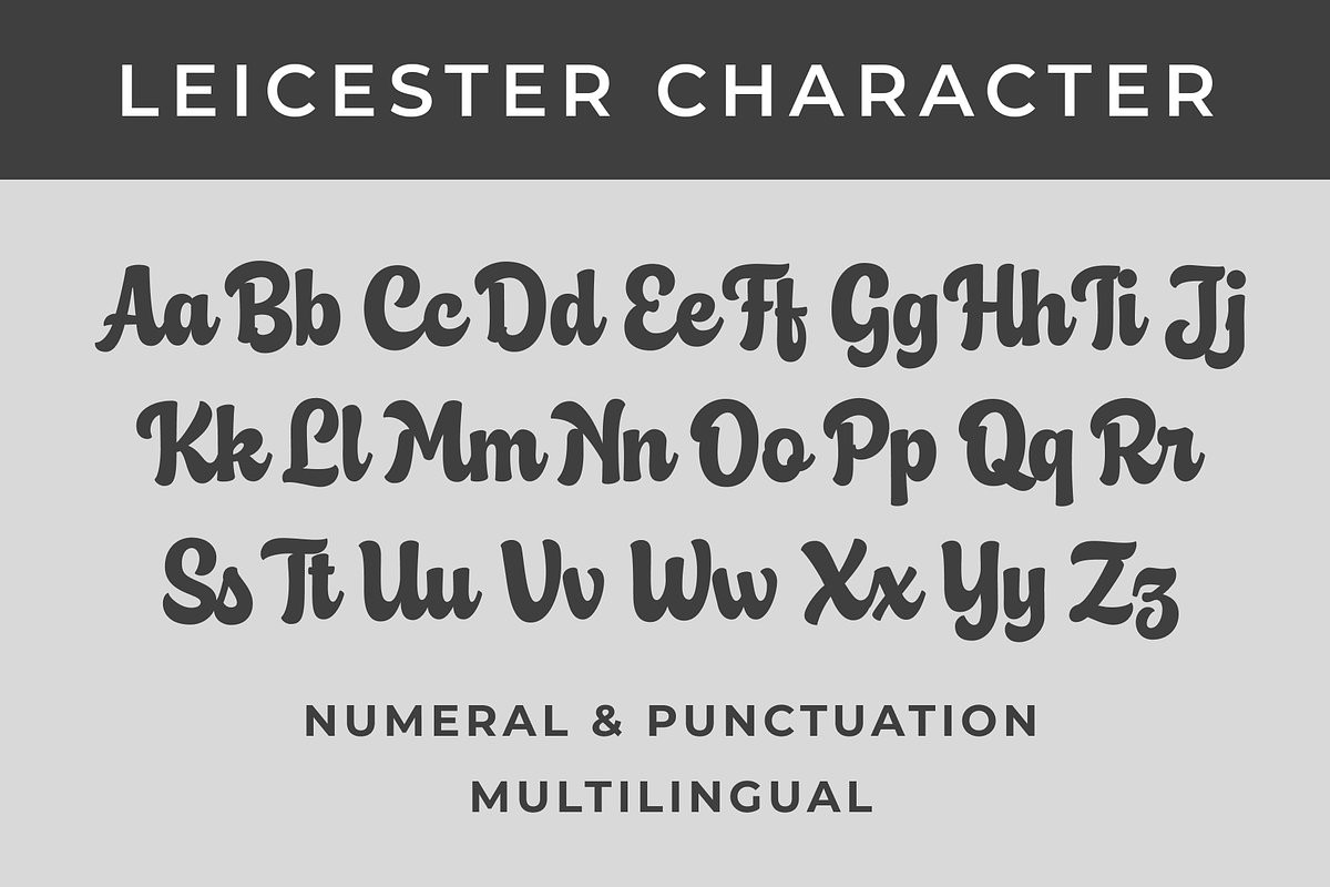 Leicester Script, a Script Font by hastatypestd (Photo 8 of 8)