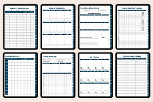 Digital 2025 Reading Planner Canva