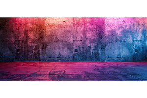 Grunge painted wall with neon, an Arts & Entertainment Photo by piter.goskov
