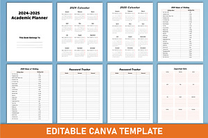 2024-2025 Academic Planner Canva