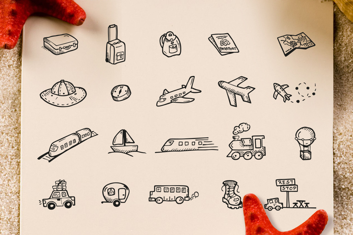 Travel - Hand Drawn Icons, an Icon by Good Stuff No Nonsense (Photo 2 of 6)
