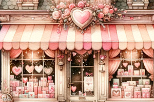 Valentine Shops Clipart Bundle