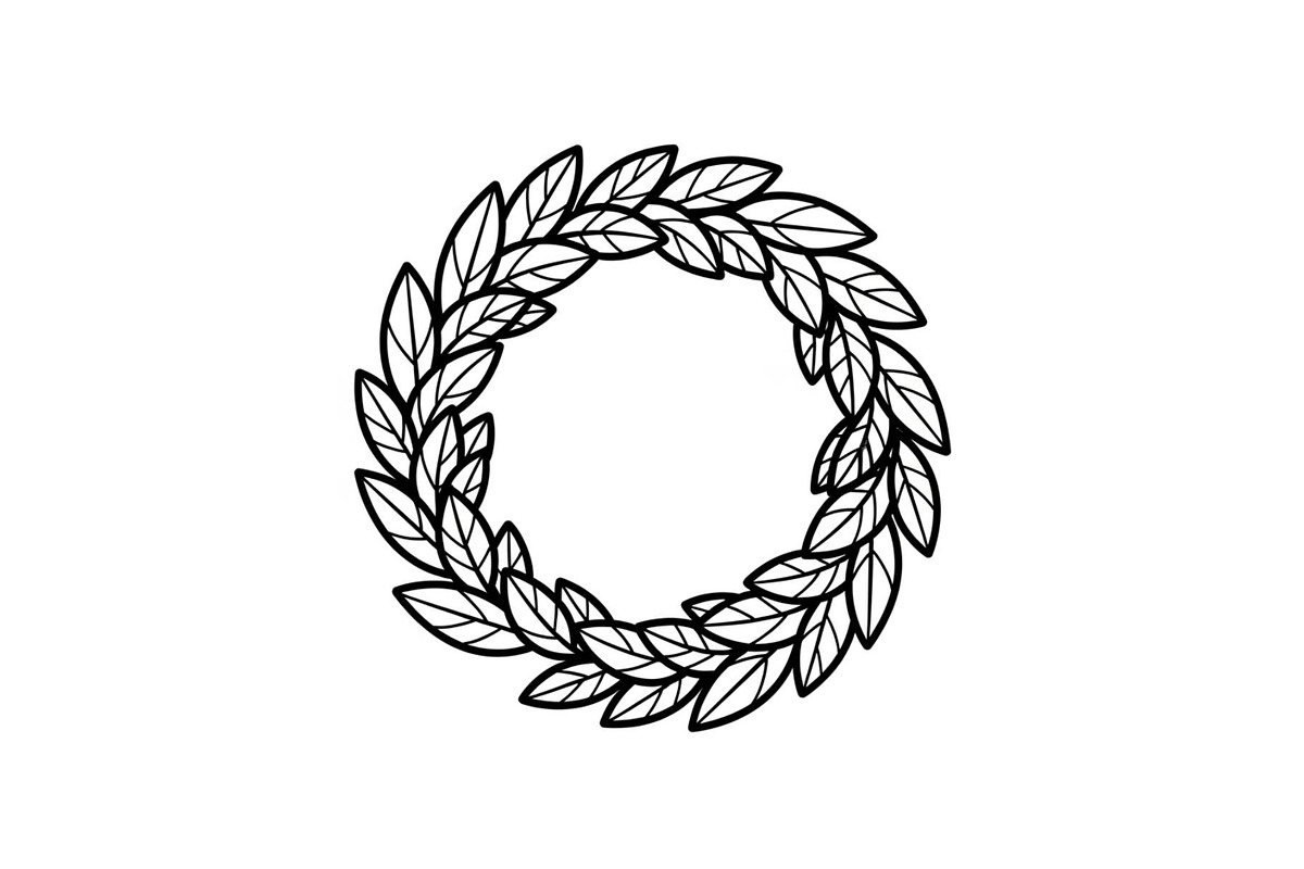 Leaf Laurel Wreath Frame Bundle, an Illustration by Gaye Art (Photo 50 of 51)