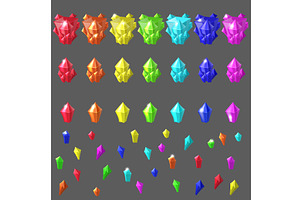 Set of magic crystals., an Object Illustration by piter.goskov