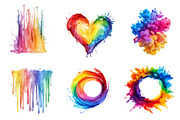 Watercolor Rainbow Paint Splash Clip, an Illustration by CreationArt (Thumbnail 3 of 5)