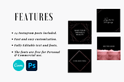 Instagram Templates Rose Gold, a Social Media Template by Joricreatives (Thumbnail 4 of 4)