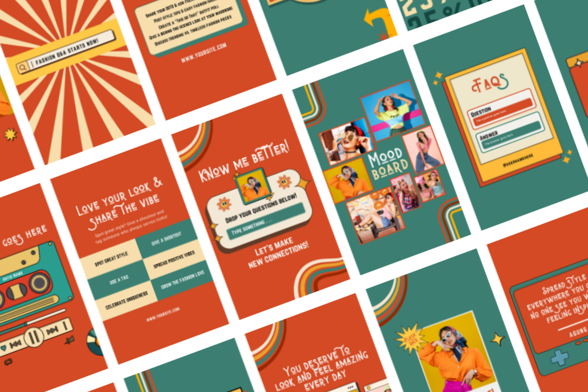 270 Retro Instagram Templates, a Templates & Theme by judayartworks (Photo 4 of 7)