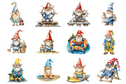 Beach Gnome Cipart, an Illustration by Design Market (Thumbnail 2 of 3)