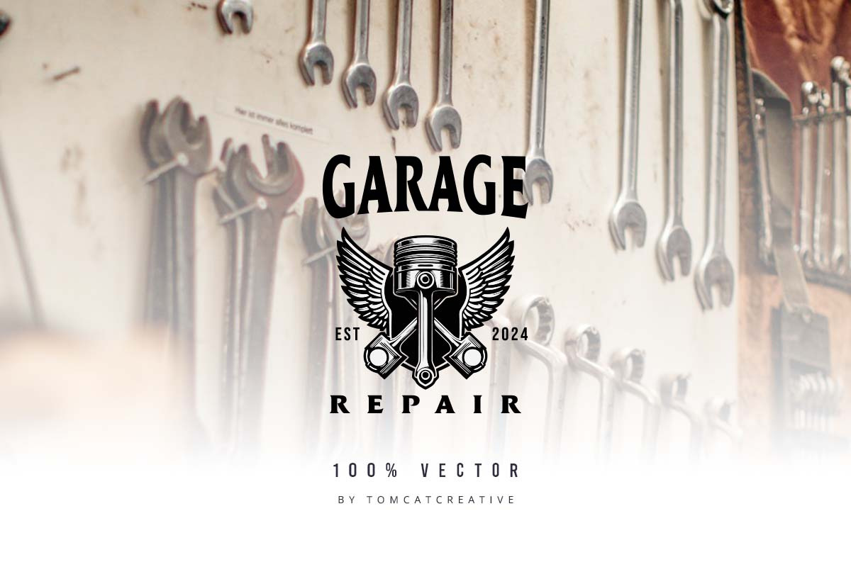 Engine Wings, Automotive Garage Logo, a Branding & Logo Template by Glowin_studio (Photo 2 of 2)