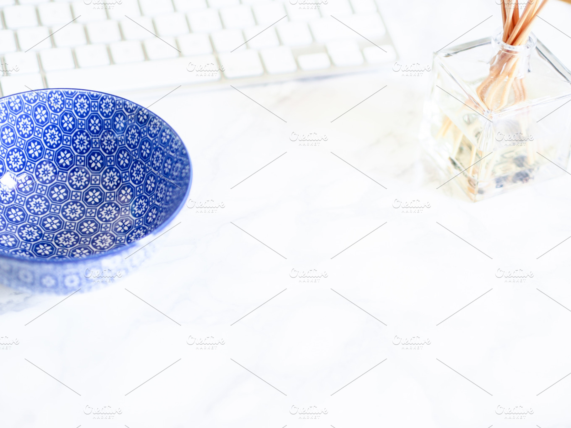 Summer Blue Styled Desk Photo, a Business Photo by dagmarauhl
