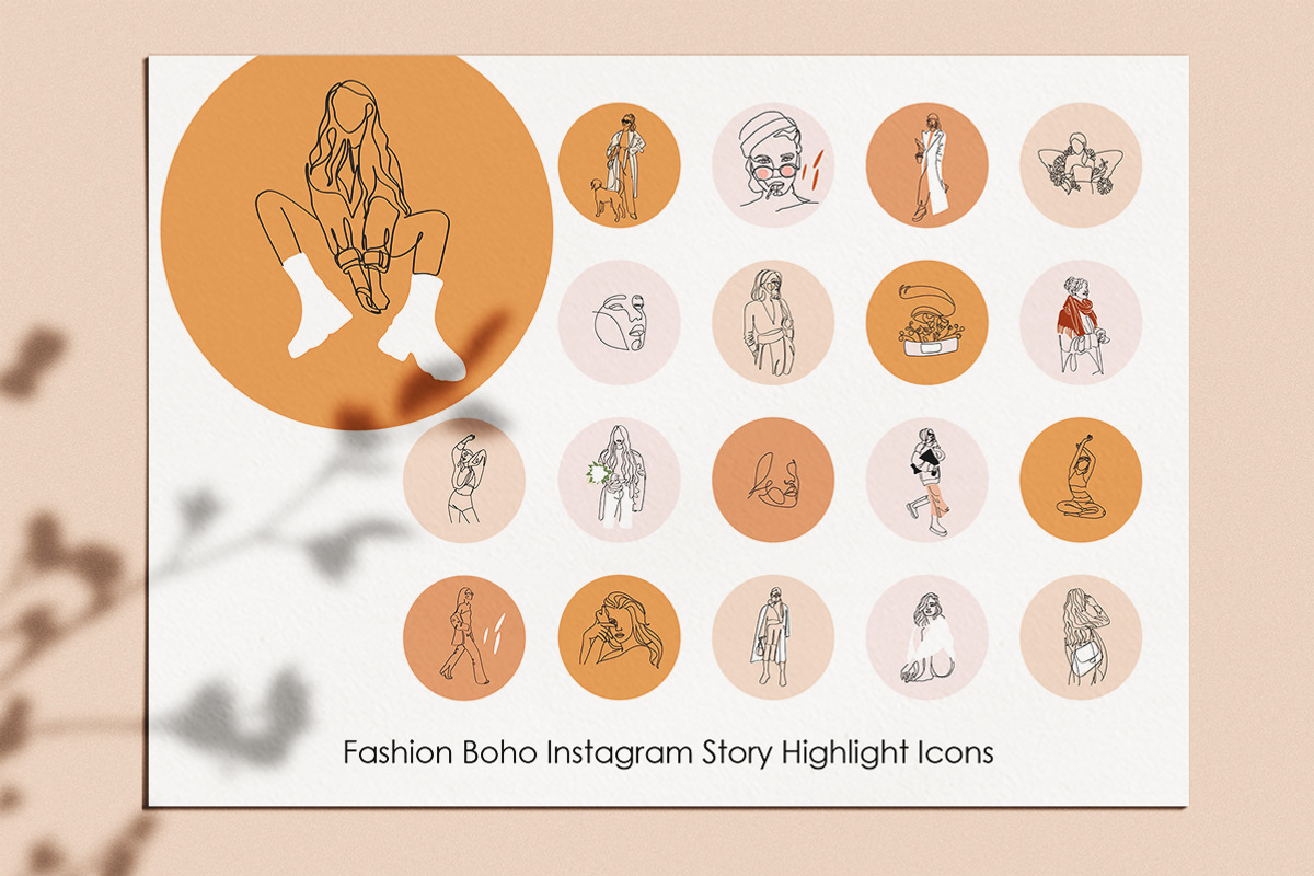 Boho Instagram Story Highlight Icons, a Social Media Template by velychko.ua (Photo 1 of 11)