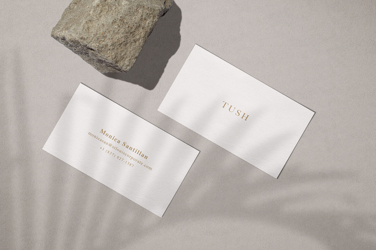 TUSH Business Cards Mockup Set, a Product Mockup by Cuoco (Photo 3 of 6)