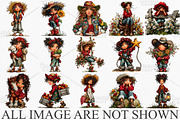 Whimsical Summer Western Girl PNG, an Illustration by Canvas Craft (Thumbnail 4 of 7)