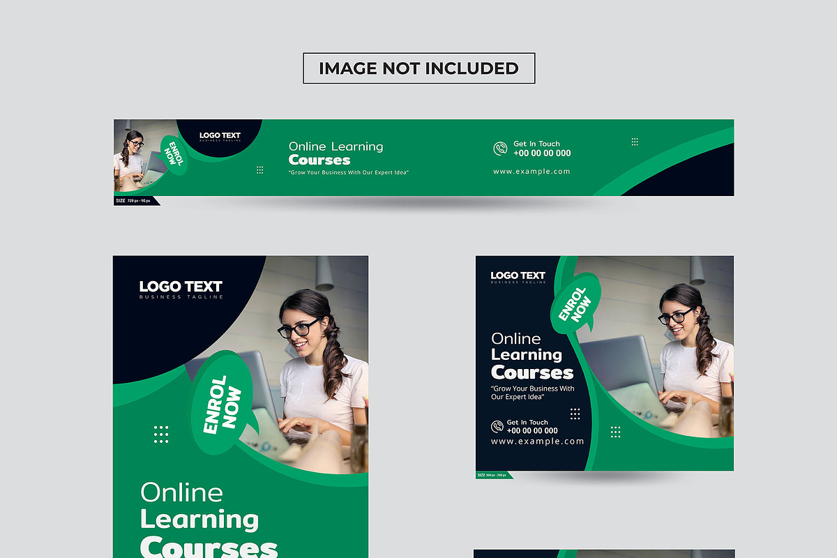 Online learning courses banner, a Social Media Template by MRI STUDIO