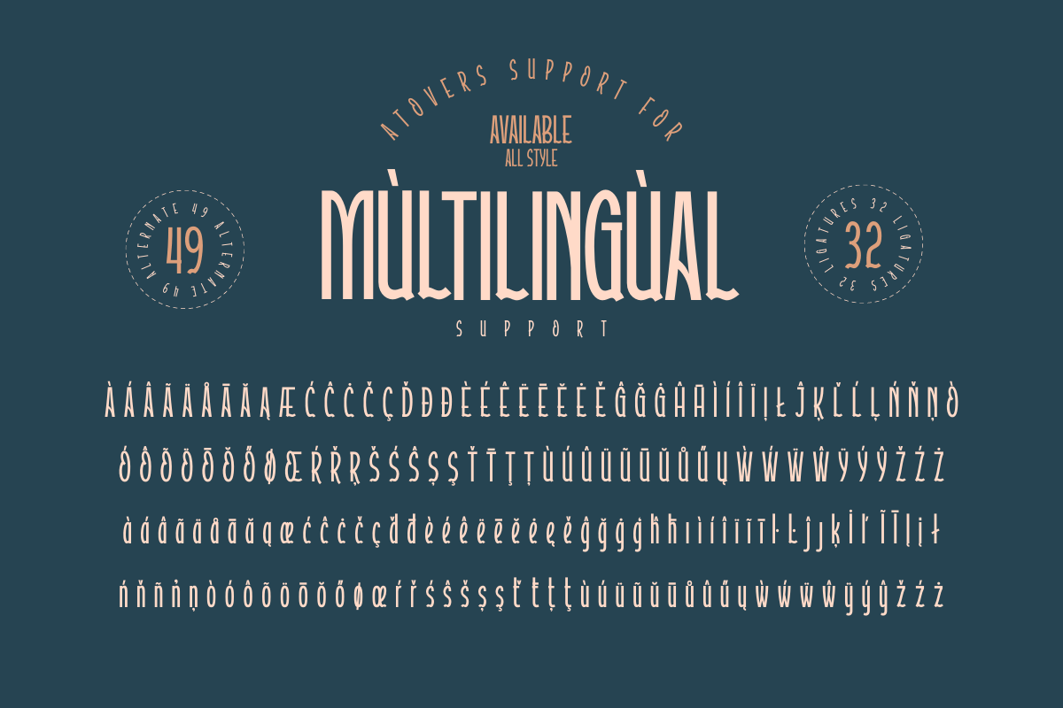 Atoverz – Retro Condensed Font, a Sans Serif Font by twinstd (Photo 10 of 13)