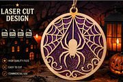 Halloween Spider Web Laser Cut SVG, an Object Graphic by Layerology (Thumbnail 1 of 3)