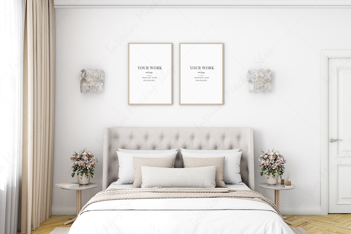 Frame Mockup Bedroom, a Poster Template by Mockup Shop (Photo 1 of 2)