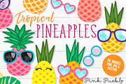 Pineapple Clipart and Vectors, a Decorative Illustration by PinkPueblo (Thumbnail 1 of 4)