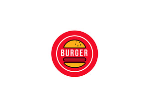Red Burger Logo Design, a Branding & Logo Template by AlvinStd