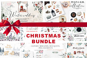 Watercolor Christmas bundle - SALE