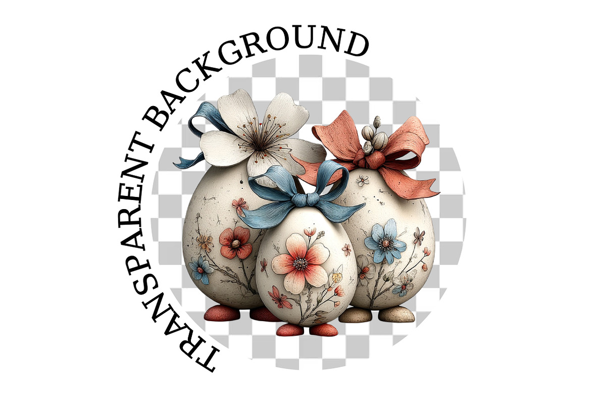 Whimsical Easter Eggs Clipart, an Illustration by Black Bird Studio (Photo 7 of 7)