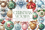 Victorian Christmas balls clipart, an Illustration by SinaCreation (Thumbnail 1 of 7)
