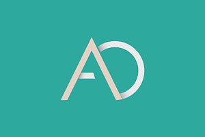 Modern AD Monogram Logo, a Branding & Logo Template by Salman Shop