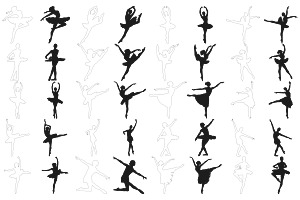 Ballet Ballerina Figure Poses