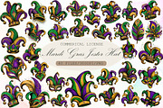 Watercolor Mardi Gras Jester Hat Cli, an Illustration by Sublimation Artist (Thumbnail 1 of 6)