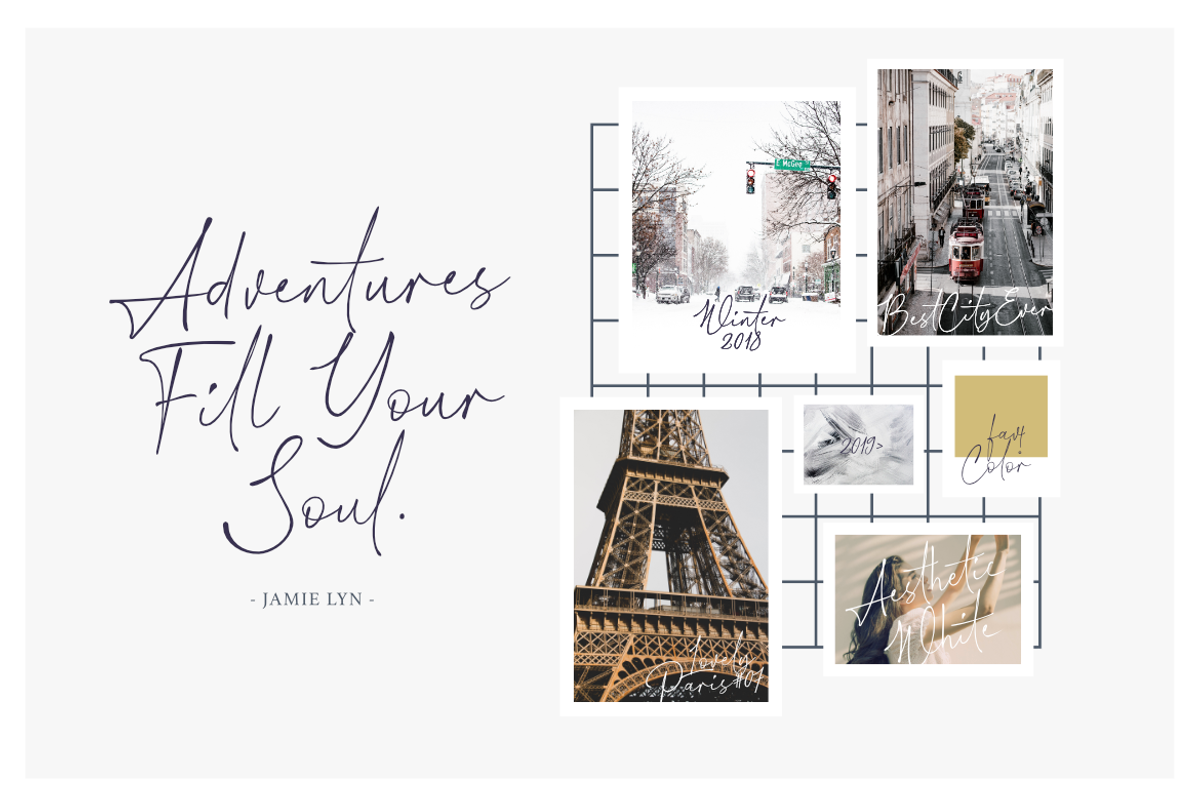 Aesthetic White | Handwritten Font preview 7