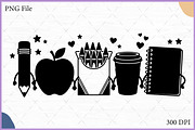 School Supply Friend Silhouette SVG, an Object Illustration by Gfx Expert Team (Thumbnail 1 of 3)