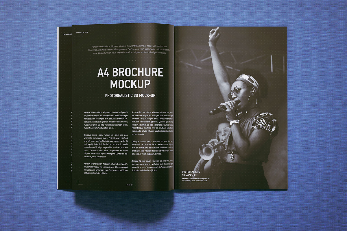 A4 Magazine | Brochure Mock-up, a Books & Magazine Mockup by WebAndCat (Photo 13 of 32)