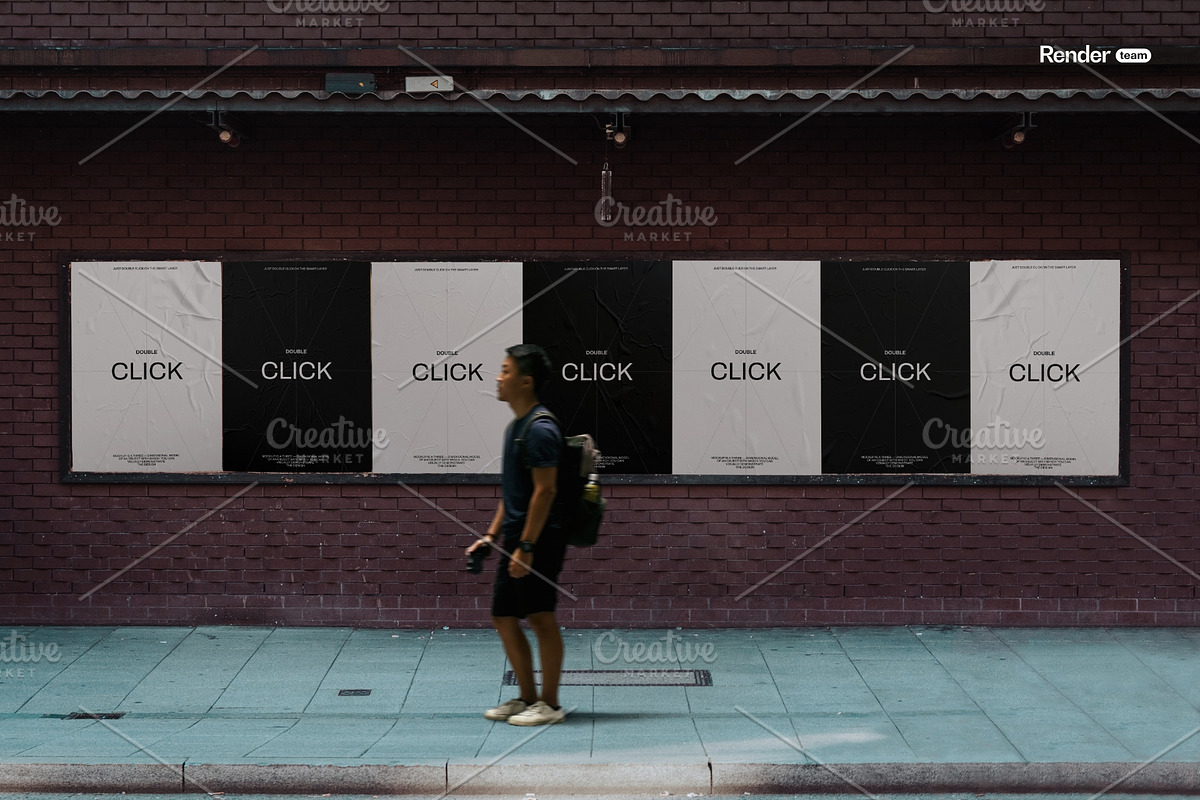 Advertising Posters Mockup Set, a Mockup by Renderteam (Photo 5 of 17)