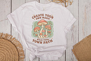 Boho Retro Mushroom PNG Sublimation, an Object Illustration by CraftArtStudio (Thumbnail 3 of 4)